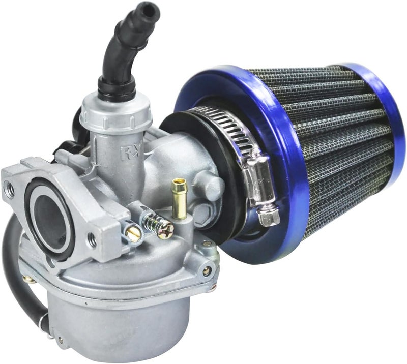 HOLATO PZ20 Carburetor Carb Air filter Fuel Line Kit for 50cc-125cc Taotao ATA-110B 125D Boulder B1 T-Force Coolster Apollo kazuma Kids ATV Four Wheeler XR70 XR80 CRF70 CRF80F Dirt Pit bike (BLUE) - Image 3
